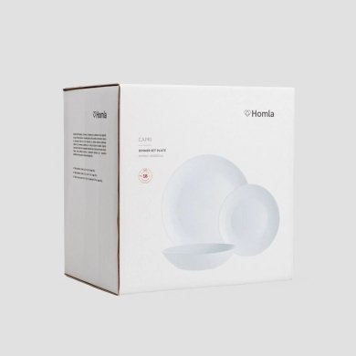Набор тарелок Homla CAPRI 18 шт Белый 236044 фото - 5