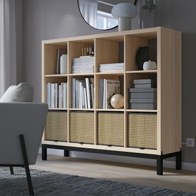 IKEA Стеллаж KALLAX Дуб (ИКЕА КАЛЛАКС) 99442711 фото - 4