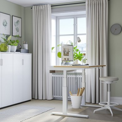 Письмовий стіл для роботи сидячи/стоячи MITTZON Дуб - 4 IKEA Письмовий стіл для роботи сидячи/стоячи MITTZON Дуб (ИКЕА МИЦОН) 89526853 фото - 4