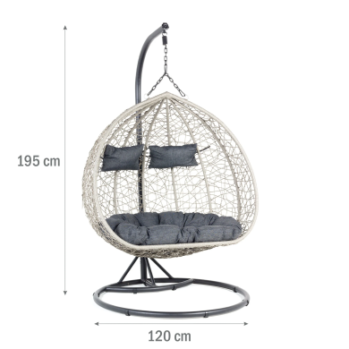 Підвісне крісло-кокон Meven SIERRA Сірий MV-HD002-SIERRA фото - 14