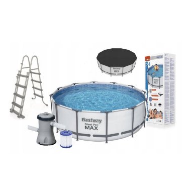 Каркасный бассейн Bestway 56420 STEEL PRO MAX 366х122 см Белый BES56420