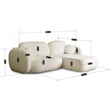 Розкладний диван Mebel Elit OLE R Кремовий - 11 Розкладний диван Mebel Elit OLE R Кремовий MLK.OLIO/ELMA04/NARP фото - 11