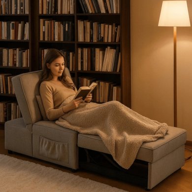 Кресло мягкое раскладное Mebel Elit IBERIS BIG Серый ME.IBERIS/P/T/FW80 фото - 15