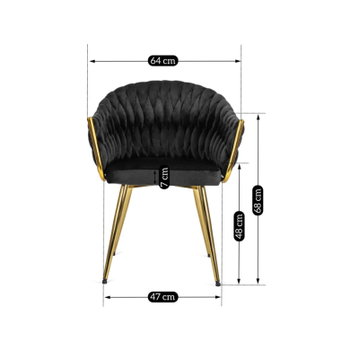 Обідній стілець Mebel Elit RUBEN Чорний - 5 Обідній стілець Mebel Elit RUBEN Чорний ME.RUBEN/CZ/ZL/V/K фото - 5
