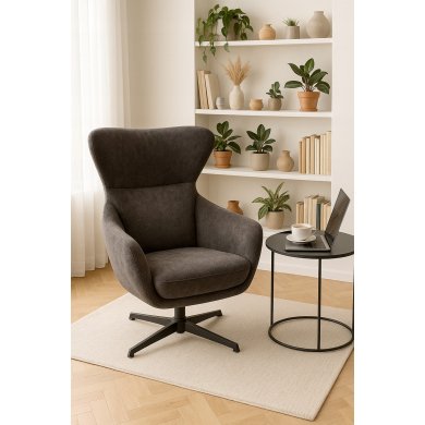 Кресло мягкое поворотное Kontrast FELIX Темно-серый 5.01.84052 фото - 9