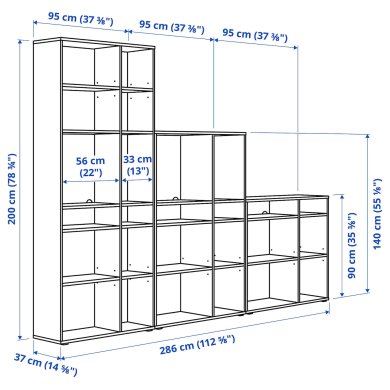 IKEA Стеллаж VIHALS Белый (ИКЕА ВИХАЛС) 99440566 фото - 9