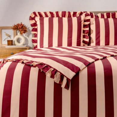 Комплект постільної білизни Homla TIFFANY 140x200 см Бордовий 242129 фото - 6