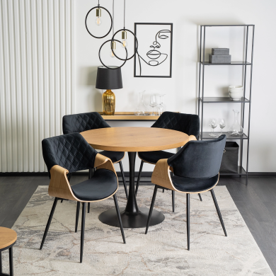 Обеденный стул Mebel Elit DAKOTA Welur Черный ME.DAKOTA/CZ/D/V/K фото - 5