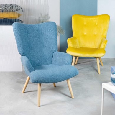 Кресло мягкое Homla MOSS TEDDY BOUCLE Синий 209867 фото - 6