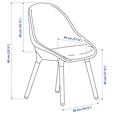 Обеденный стул BALTSAR Белый - 7 IKEA Обеденный стул BALTSAR Белый (ИКЕА БАЛЦАР) 50532143 фото - 7