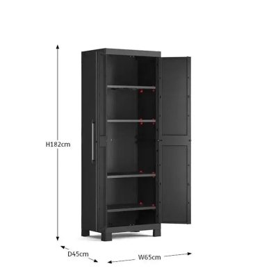 Садова шафа Keter/Kis ARMADIO DETROIT ALTO Чорний 249798 фото - 6