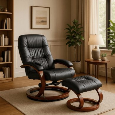 Кресло мягкое массажное с подставкой Mebel Elit CANO Черный ME.CANO/CZ/E/FW фото - 12