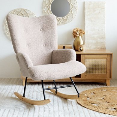 Кресло-качалка мягкое Homla MOSS TEDDY BOUCLE Бежевый - 9 Кресло-качалка мягкое Homla MOSS TEDDY BOUCLE Бежевый 218188 фото - 9