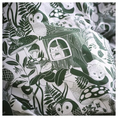 Комплект постельного белья SKOGSDUVA 150х200 см Принт - 2 IKEA Комплект постельного белья SKOGSDUVA 150х200 см Принт (ИКЕА СКОГСДУВА) 90576804 фото - 2