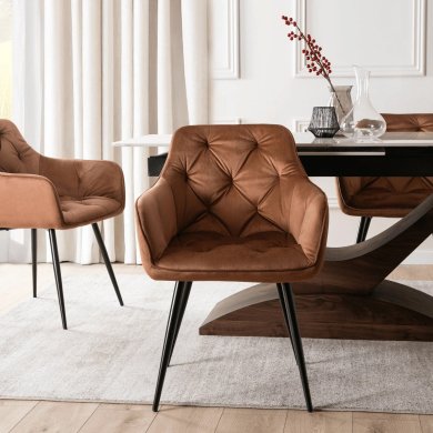 Обеденный стул Mebel Elit MODESTO Welur Рыжий ME.MODESTO/RD/CZ/V/K фото - 6