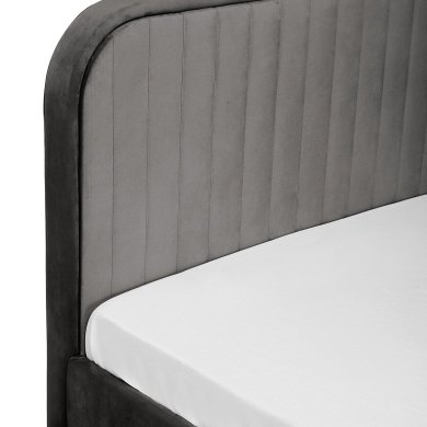 Ліжко Homla KARALIUS Welur 160x200 см Сірий 207728 фото - 5