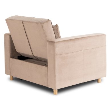 Кресло мягкое раскладное Mebel Elit SOLOR Welur Бежевый ME.SOLOR2/BZ/V/FW фото - 9