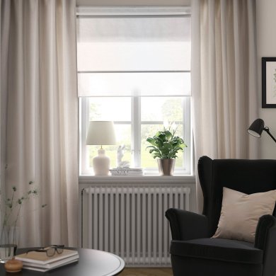 IKEA Шторы LENDA 140х300 см 2 шт Кремовый (ИКЕА ЛЕНДА) 50552881 фото - 9