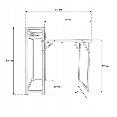 Складной садовый стол Kontrast MALE Черный 5.04.21242 фото - 9
