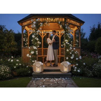 Подсвечник-фонарь Garden Line LIS6628 Бежевый LIS6628 фото - 3