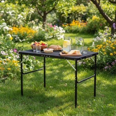 Складной туристический стол Garden Line 90 см Черный OXE8425 фото - 5