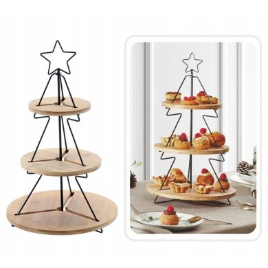 Сервировочная подставка Chomik CHOINKA 28х45 см | Дерево / Черный - 2 Сервировочная подставка Chomik CHOINKA 28х45 см | Дерево / Черный MUT4635 фото - 2