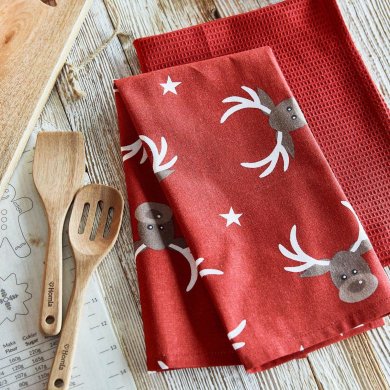 Набор кухонных полотенец Homla REINDEER 45x65 см 2 шт Принт - 5 Набор кухонных полотенец Homla REINDEER 45x65 см 2 шт Принт 223201 фото - 5