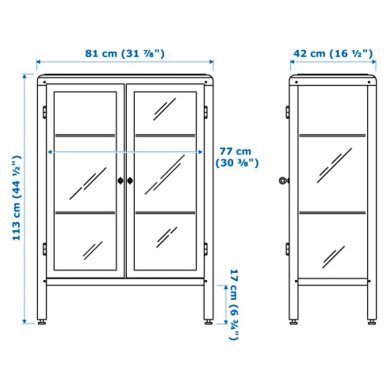 Вітрина FABRIKÖR - 13 IKEA Вітрина FABRIKÖR (ИКЕА Сталь, закаленное стекло) 00363171 фото - 13