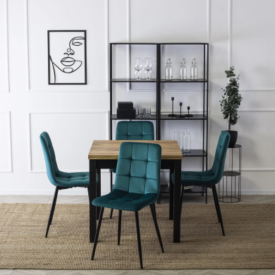 Обеденный стул Mebel Elit PERU Welur Бирюзовый ME.PERU/T/V/K фото - 6