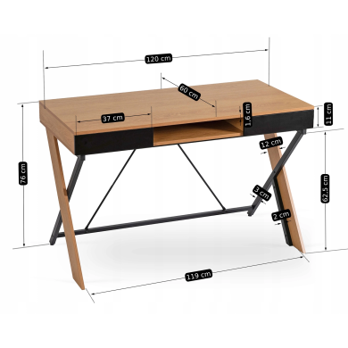 Письменный стол Mebel Elit REA Черный ME.REA/D/CZ/B фото - 11