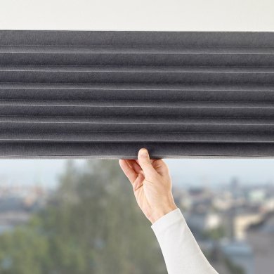IKEA Штора-плісе SCHOTTIS 100x190 см Темно-сірий (ИКЕА SCHOTTIS) 90369507 фото - 6