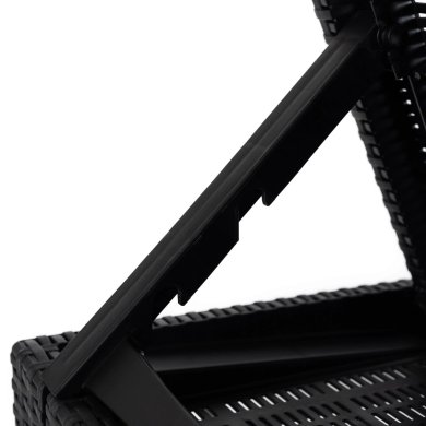 Складной шезлонг Mebel Elit LUIZJANA Черный - 11 Складной шезлонг Mebel Elit LUIZJANA Черный ME.LUIZJANA/CZ/P/T/OGR/LEZ фото - 11