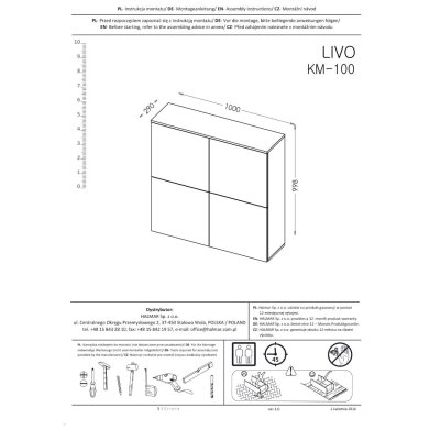 Комод Halmar Livo KM-100 | Антрацит / дуб Вотан V-PL-LIVO-KM-100-ANTRACYT/VOTAN фото - 3