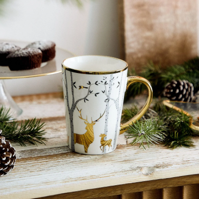 Кружка Homla NOLLA 500 мл | Білий / Золотий - 4 Кружка Homla NOLLA 500 мл | Білий / Золотий 218953 фото - 4