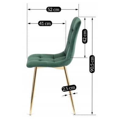 Обеденный стул Mebel Elit YORK Зеленый ME.YORK/Z/ZL/V/K фото - 10