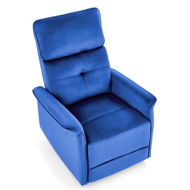 Кресло мягкое раскладное с реклайнером Halmar SEMIR Welur Синий V-CH-SEMIR-FOT-GRANATOWY фото - 8