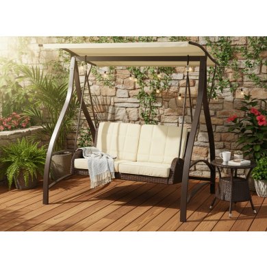 Садова гойдалка Garden Line 166x130x170 см Бежевий KRE3132 фото - 5