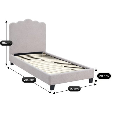 Кровать Mebel Elit CRATER Boucle 90x200 см Серый ME.CRATER/90/P/TB/LOZ фото - 3