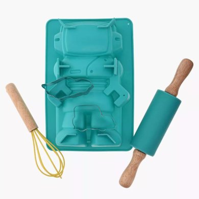 Детский набор для выпечки DUKA MINI 5 шт Бирюзовый - 2 Детский набор для выпечки DUKA MINI 5 шт Бирюзовый 2221370 фото - 2