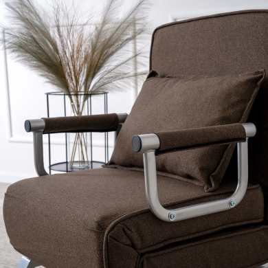 Кресло мягкое раскладное Mebel Elit BART Коричневый ME.BART/BR/T/FW фото - 12