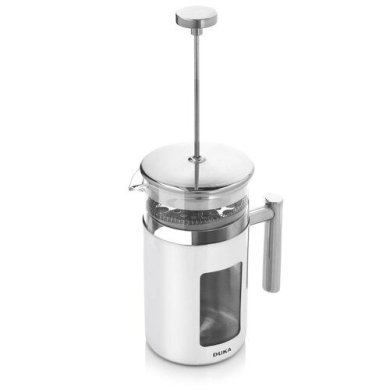 Заварник із пресом Duka Barista 1 л | Сріблястий/Прозорий 2220516 фото - 2