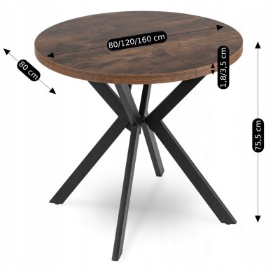 Раскладной обеденный стол Mebel Elit DORIAN Дуб рустик - 12 Раскладной обеденный стол Mebel Elit DORIAN Дуб рустик ME.DORIAN/DRU/CZ/S фото - 12