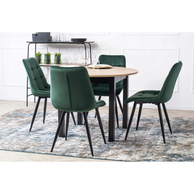 Обідній комплект меблів Mebel Elit HARRY RIO Дуб рив'єра / Чорний / Зелений HARRY/DR/CZ/S/RIO/Z/V/Z4/K фото - 3