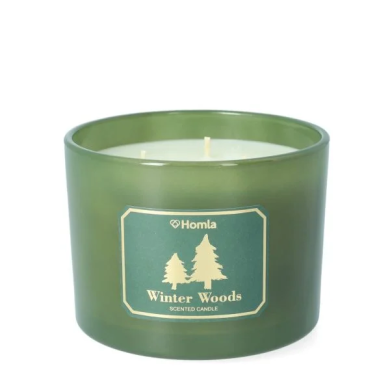 Ароматична свічка Homla LESLI Winter woods | Зелений / Золотий 200447 фото - 2