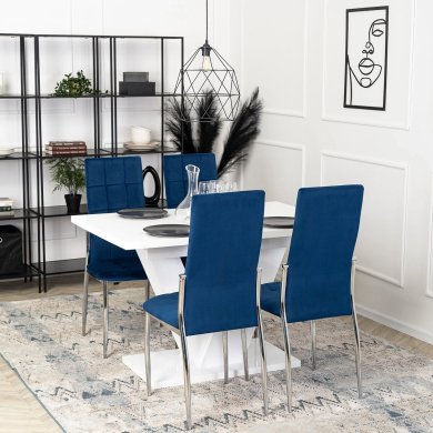 Обеденный стул Mebel Elit MOLLY Welur Синий - 6 Обеденный стул Mebel Elit MOLLY Welur Синий ME.MOLLY/GR/CH/V/K фото - 6