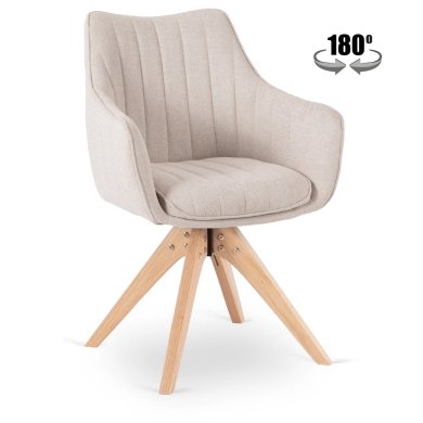 Обідній стілець поворотний Mebel Elit LEMON Світло-бежевий ME.LEMON/JBZ/T/K