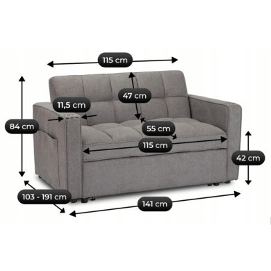 Раскладной диван Mebel Elit ASTER Серый ME.ASTER/P/T/SOF фото - 17