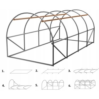 Парник теплица Garden Line 4,5x2x2 м Зеленый - 13 Парник теплица Garden Line 4,5x2x2 м Зеленый TUN3927 фото - 13
