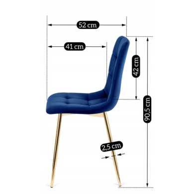 Обеденный стул Mebel Elit YORK Синий - 2 Обеденный стул Mebel Elit YORK Синий ME.YORK/GR/ZL/V/K фото - 2