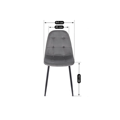 Обідній стілець Mebel Elit ARIS Welur Сірий ME.ARIS/P/V/K фото - 3